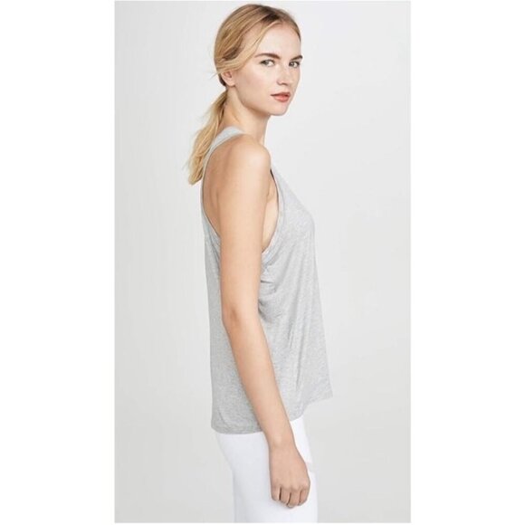NEW Splits59 Toni Muscle Tank Top Heathered Grey Oversized Size XS High Neck - Picture 4 of 10